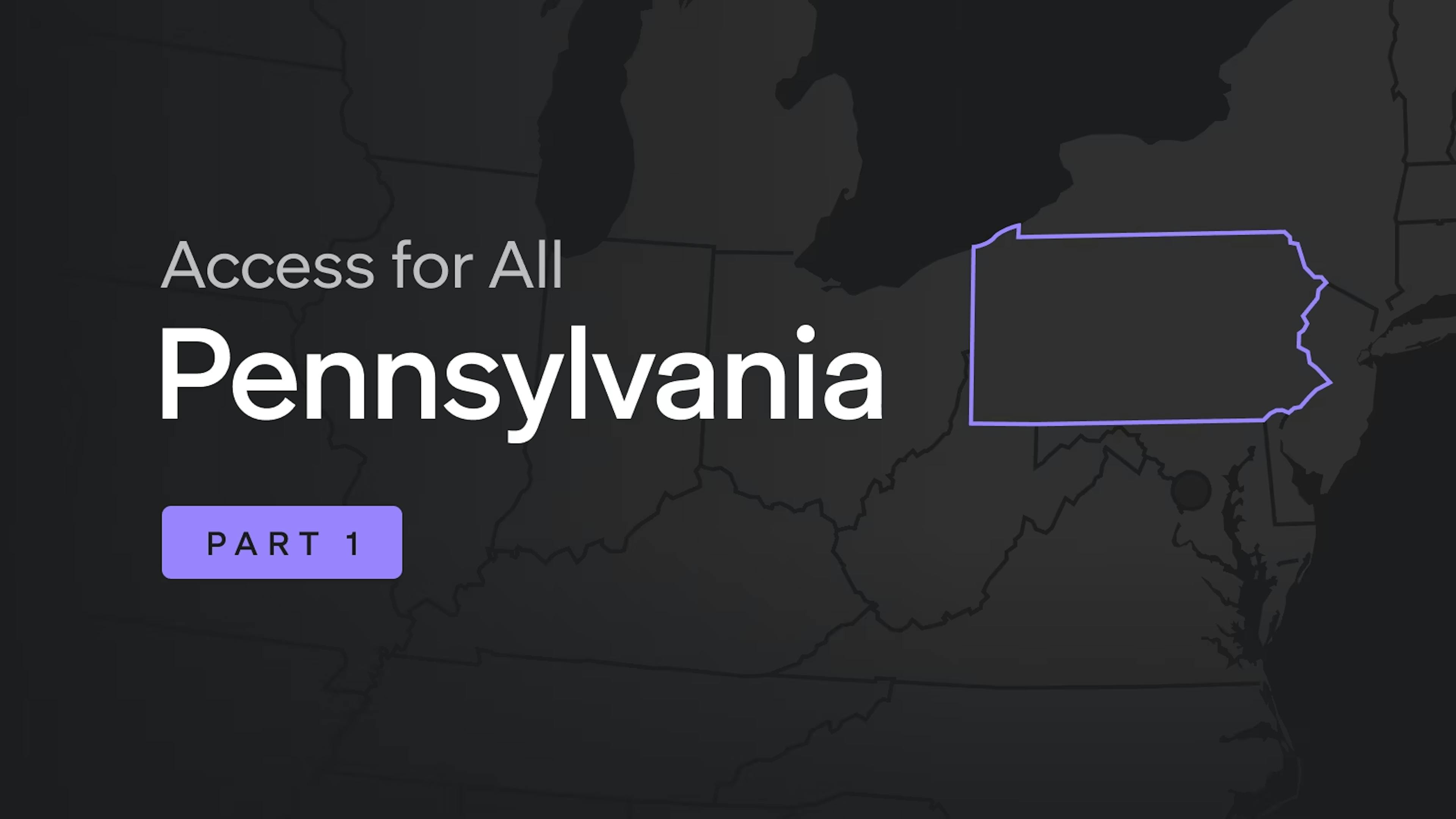 Access for all Pennsylvania Part 1 with Pennsylvania State Map 