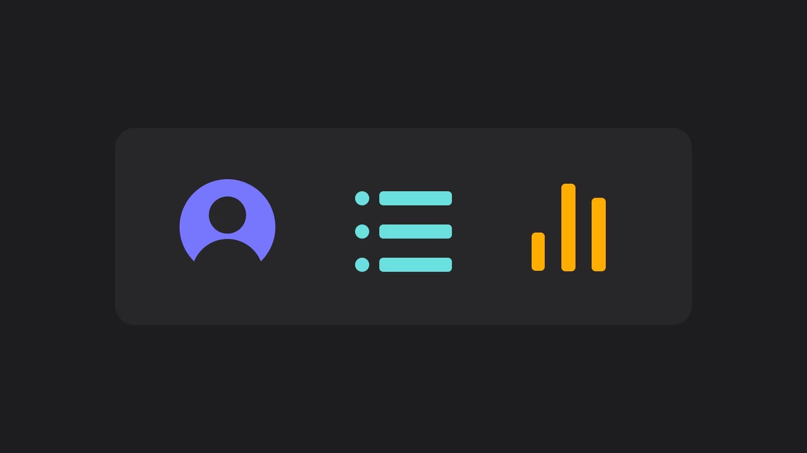 Icons of representing student profiles and data