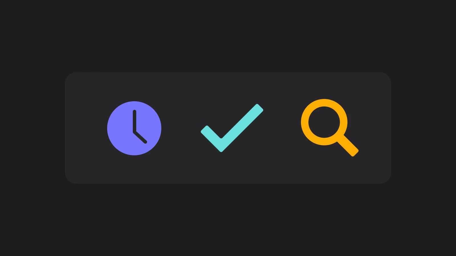 Icons of representing time, rules and reviews
