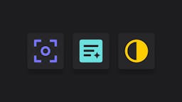 Icons representing focus, writing assistant and clarity