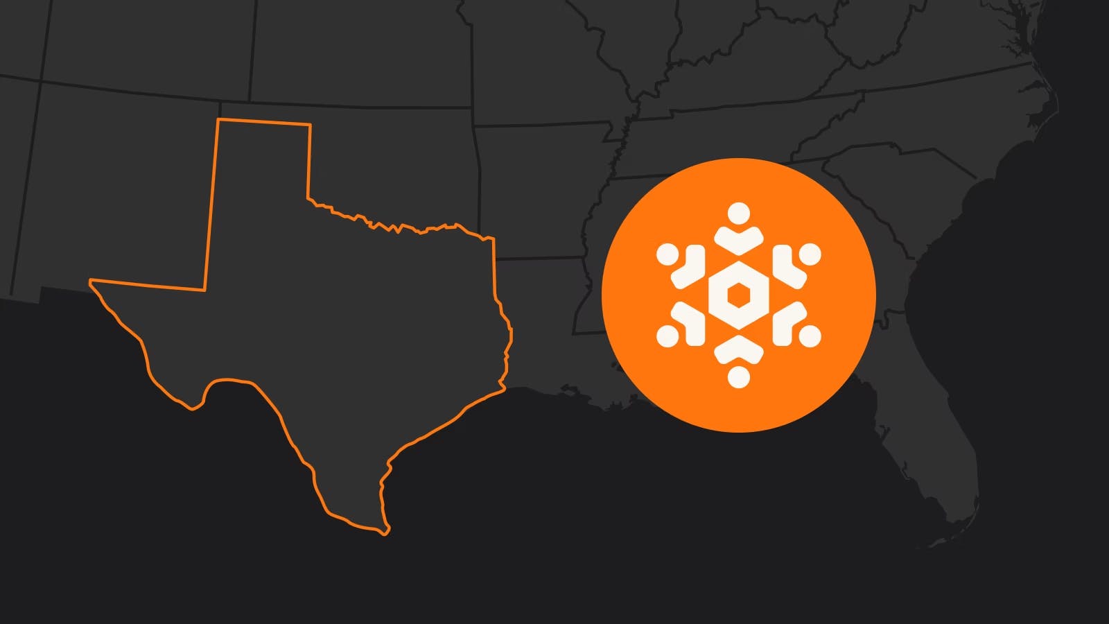 Texas state map and ULS icon