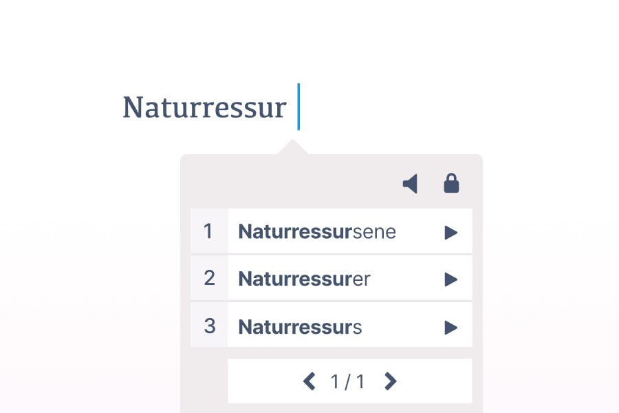 Skrivestøtte (ordforslag)