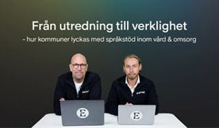 Bild på webinar för arbetsplats.