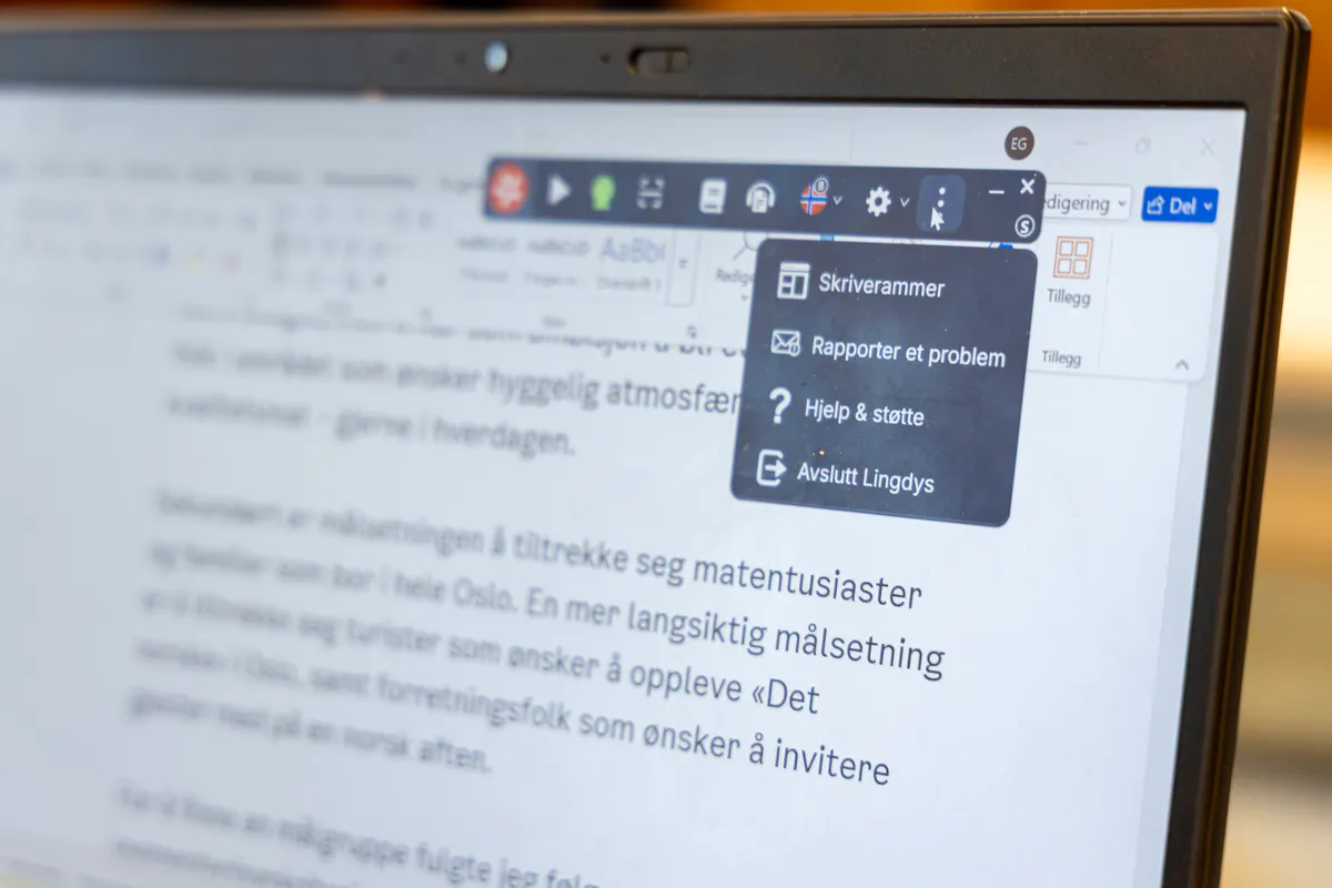 Lingdys Skoles verktøylinje i aksjon