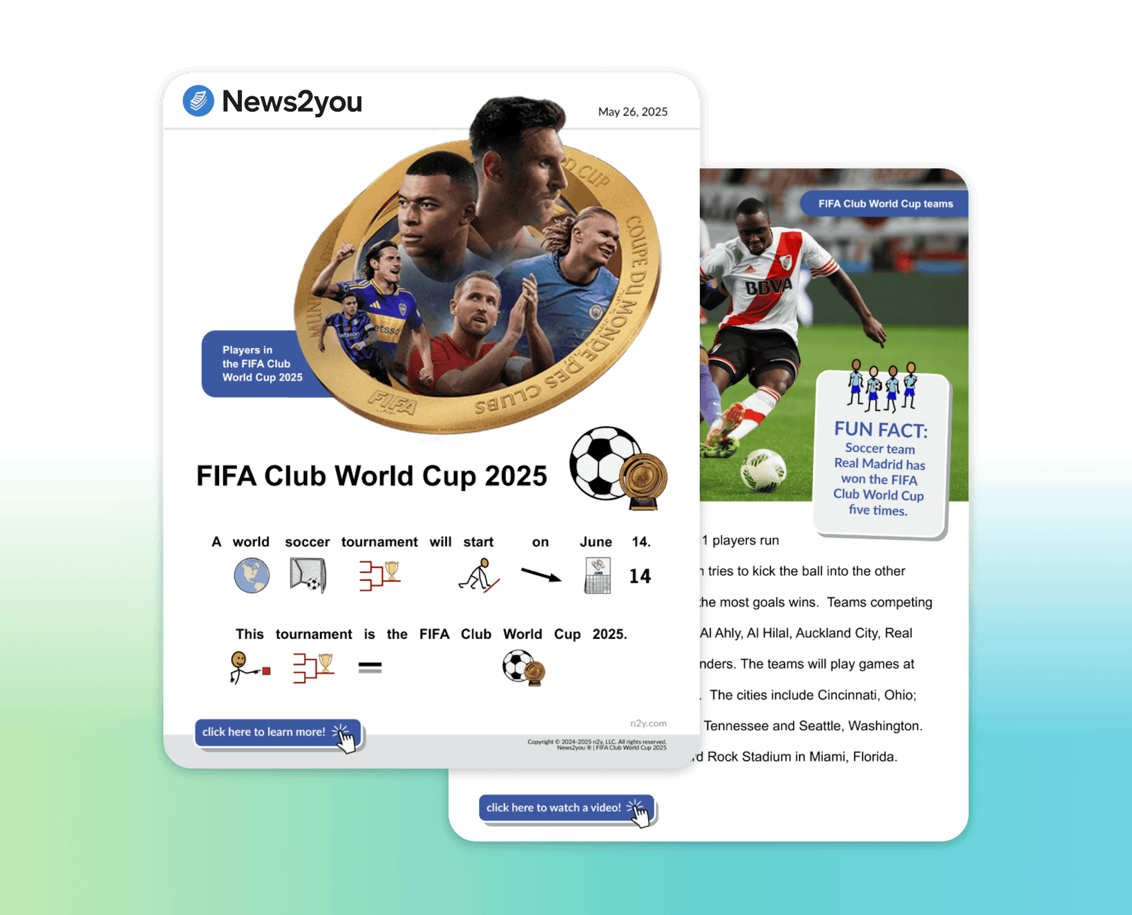 News2you illustrated article about the FIFA Club World Cup 2025.