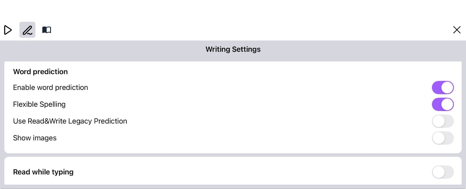 Co-Writer Mobile Topics Keyboard