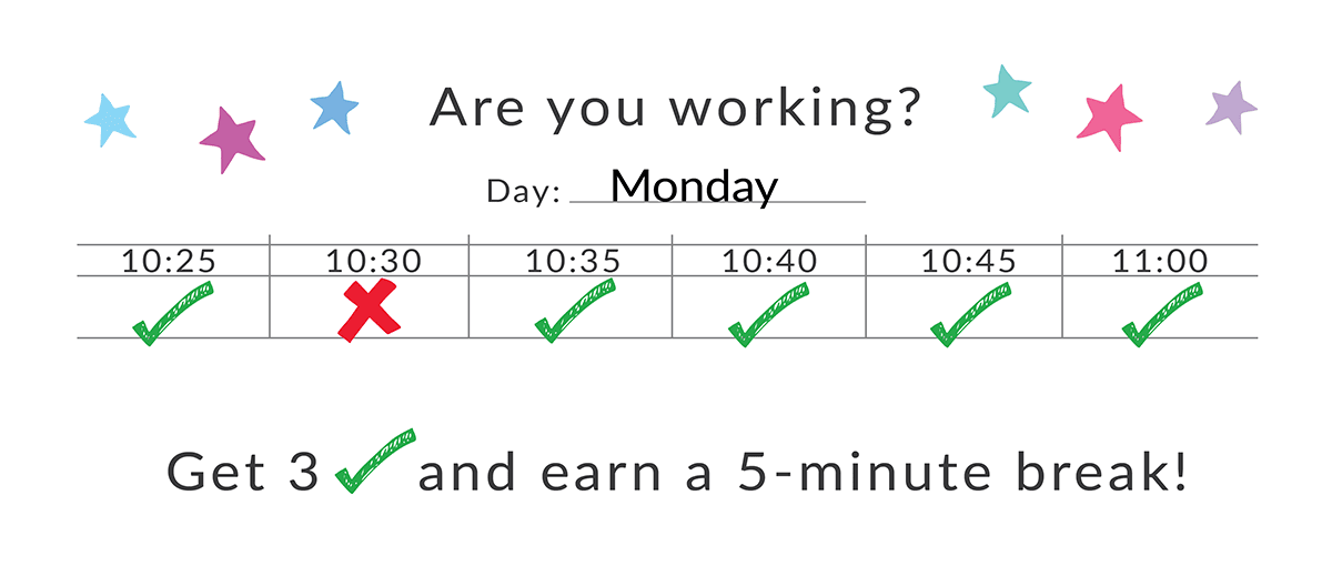 Checkmarks interval data