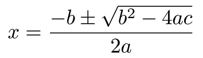 quadratic formula