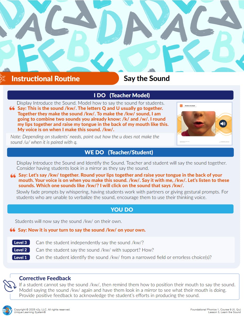 ULS lesson plan example