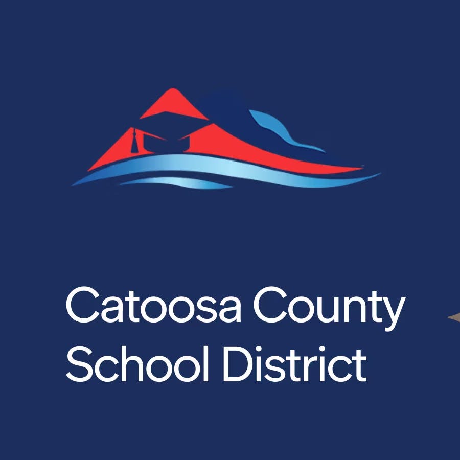 Catoosa County School District logo and student using Equatio