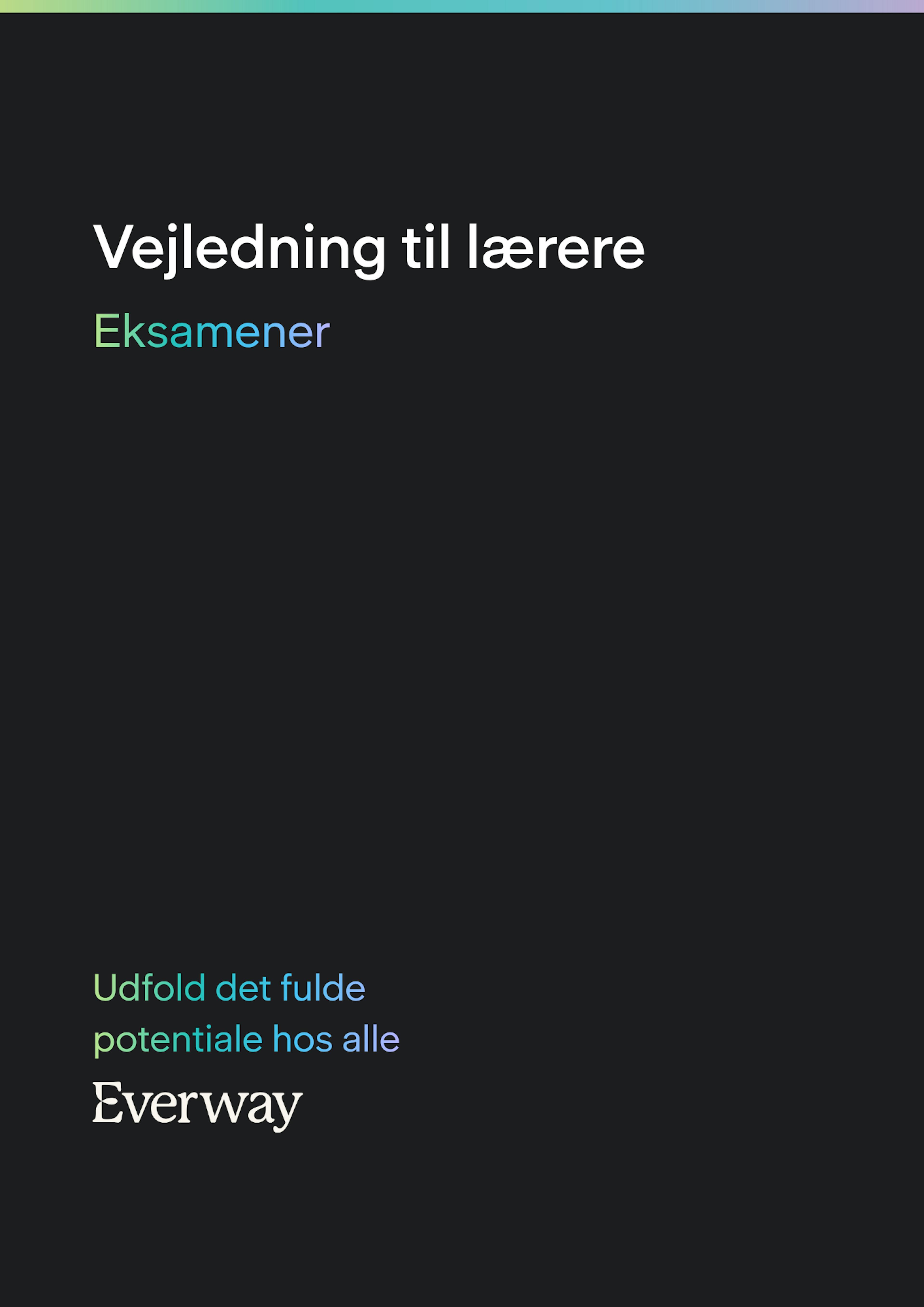Vejledning til lærere og undervisere