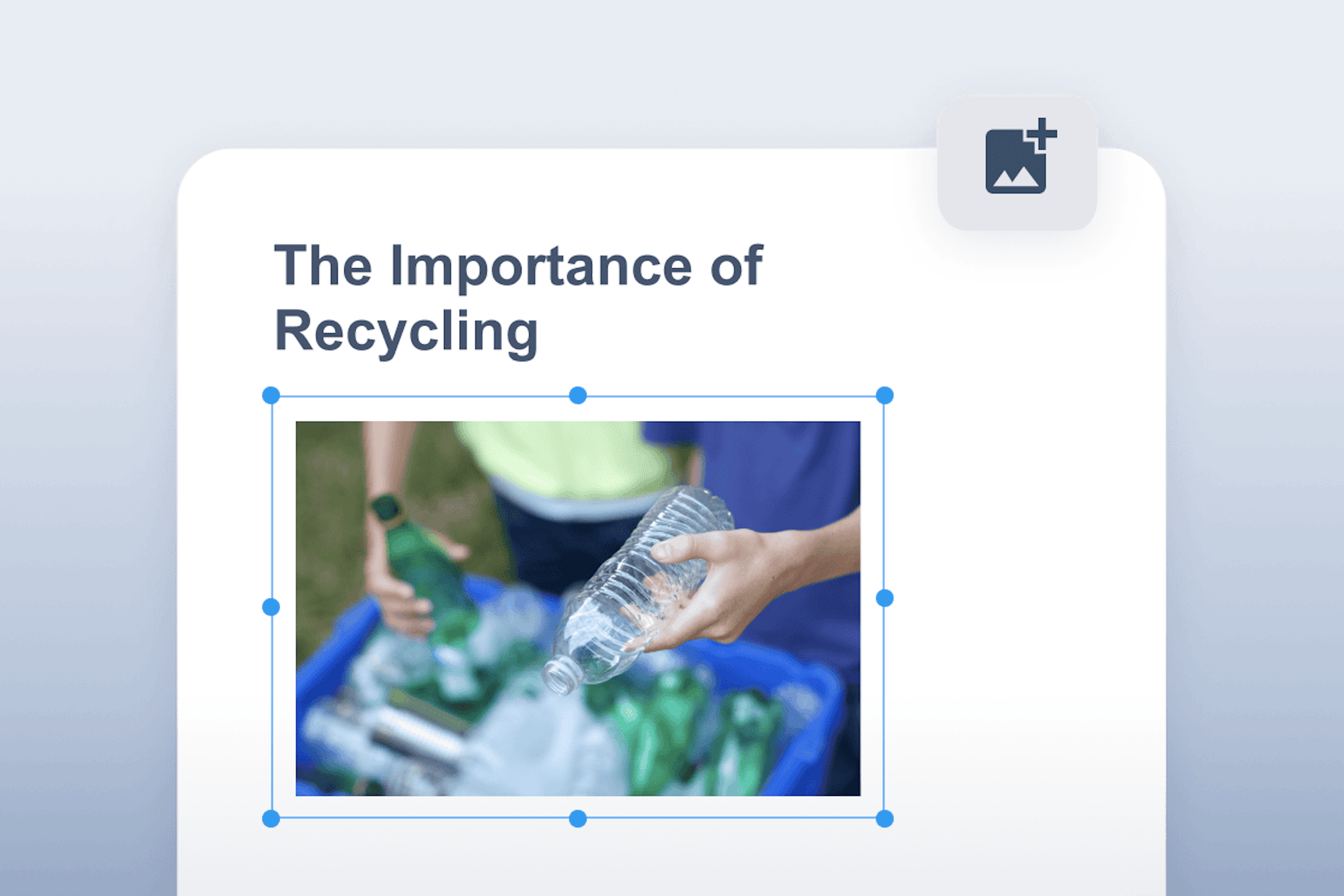 OrbitNote feature adding an image to a PDF