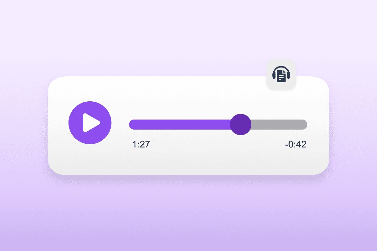 Audio recording using Read&Write's Audio Maker feature