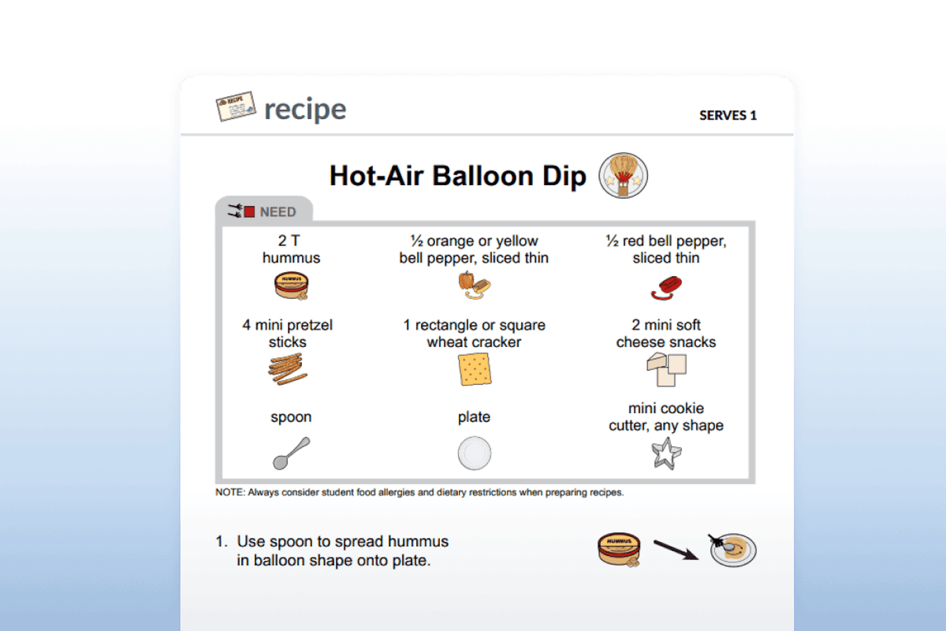 News2you recipe for "Hot-Air Balloon Dip"