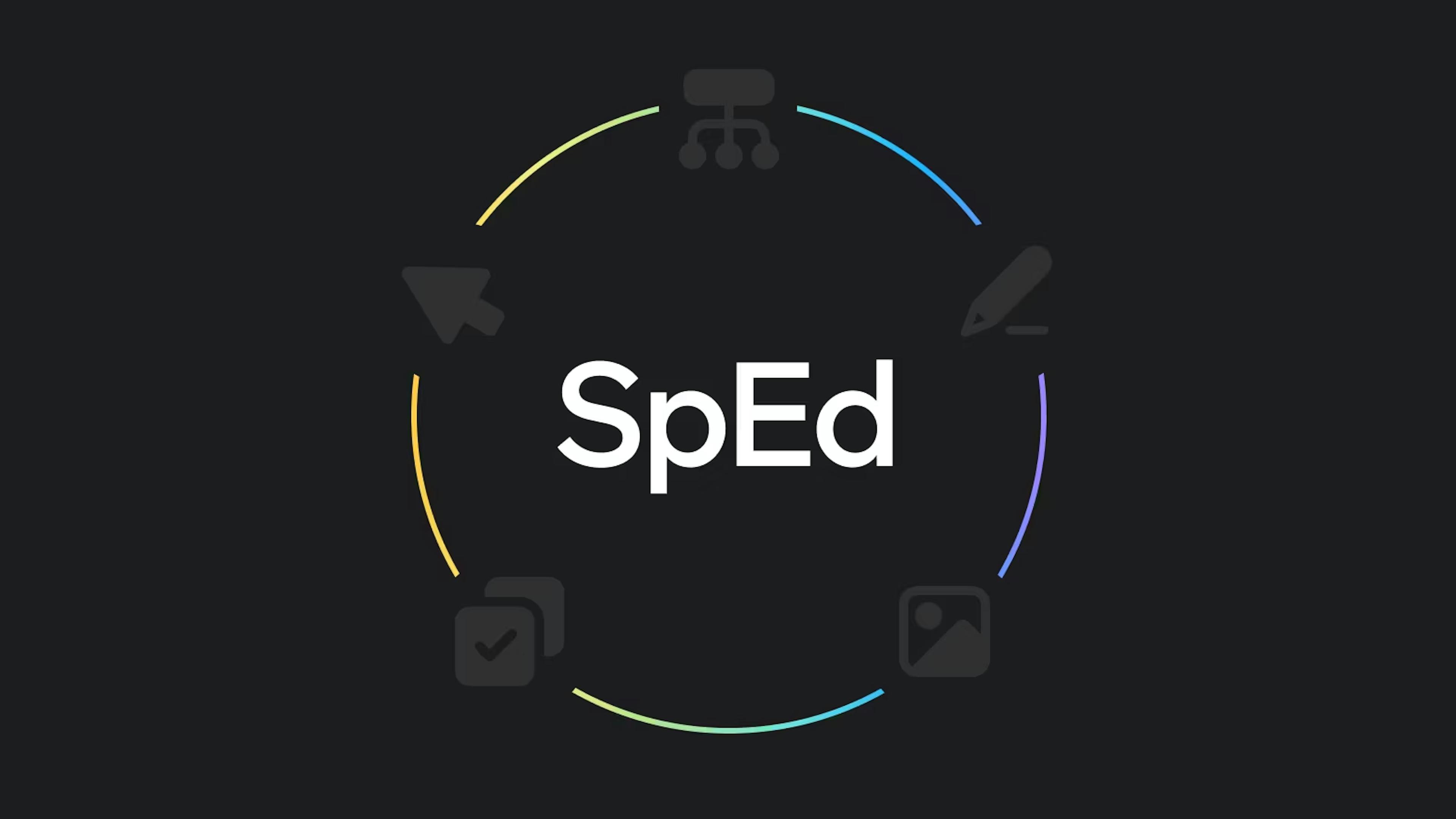 SpEd with surrounding icons symbolizing collaborative program design and support
