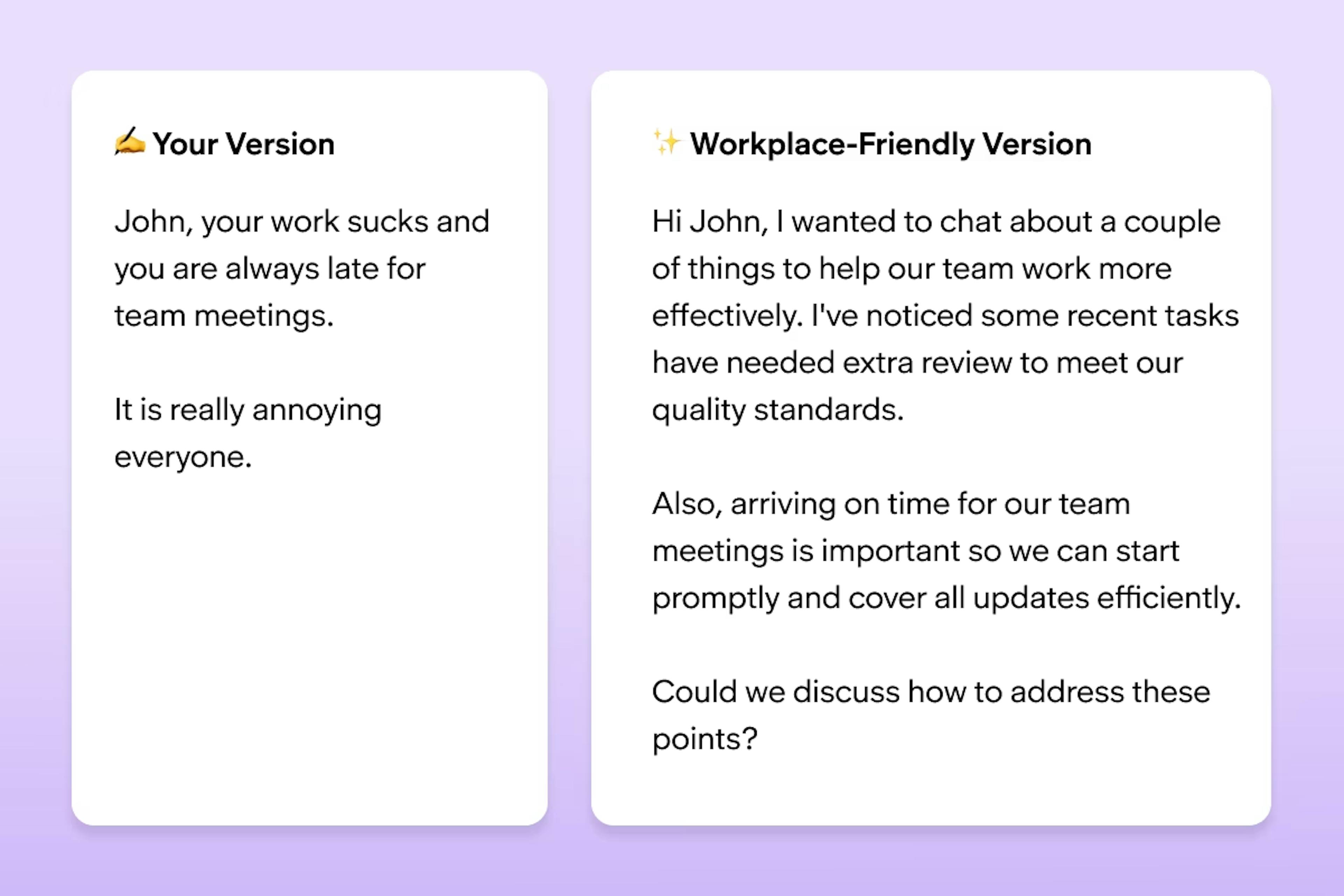 UI screenshot of Readwrite for Work refine feature