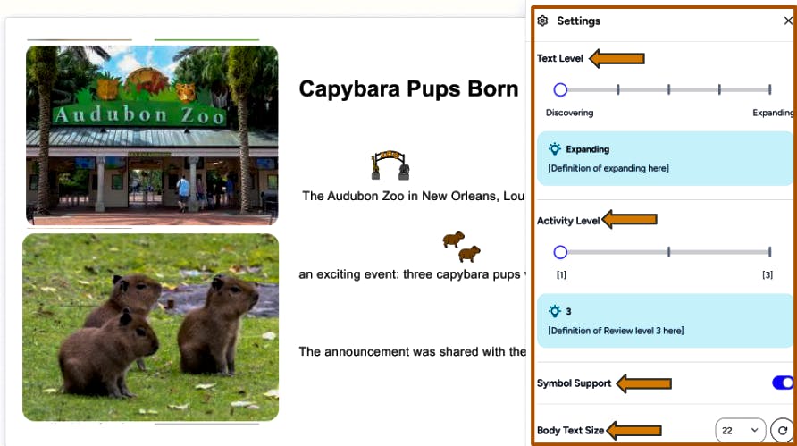 A screenshot of the News2You breaking news feature and the new settings update
