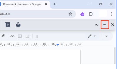Klikk på de tre prikkene (…) i Read&Write-verktøylinjen i Google Docs.