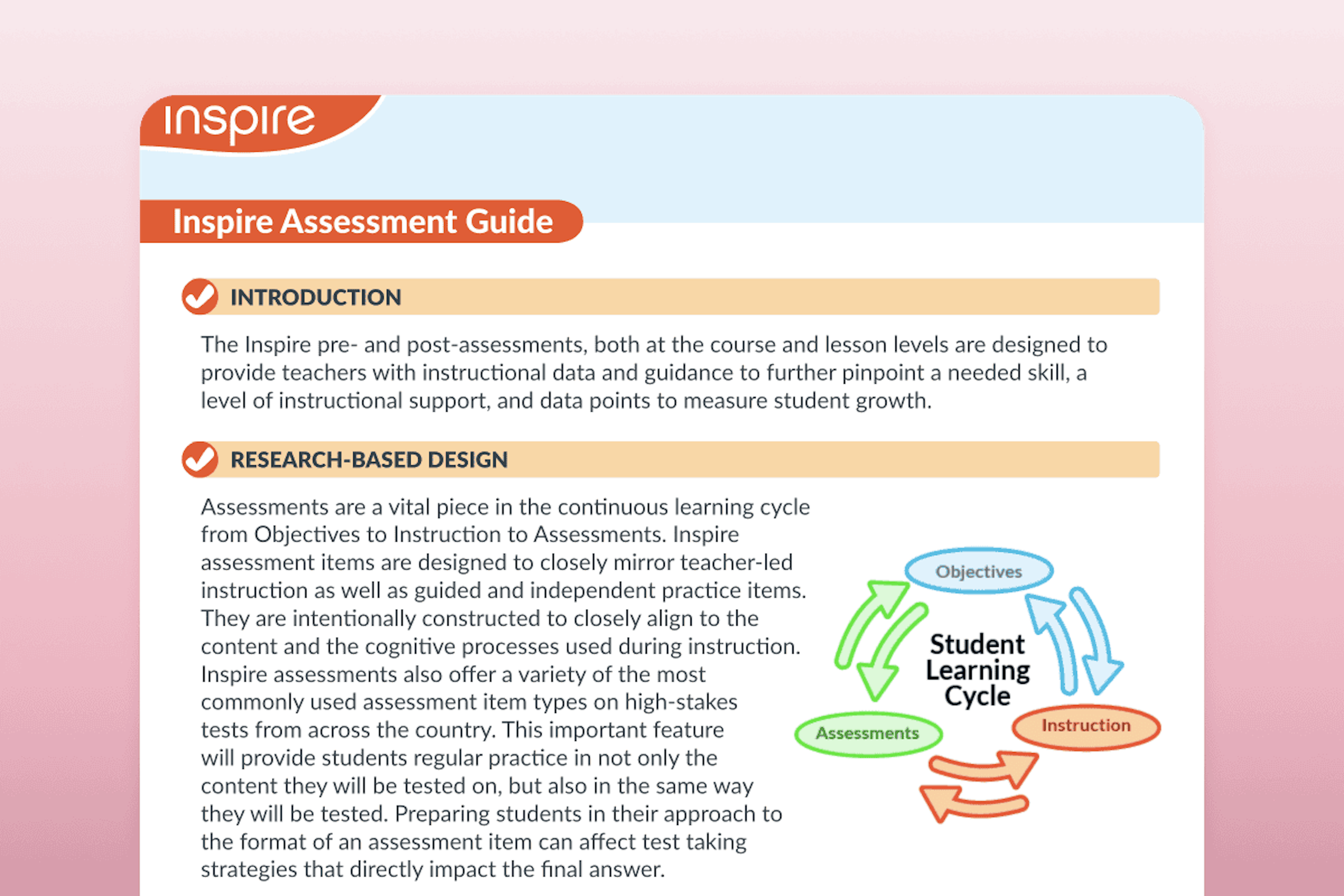 Image of a teacher resource about assessments