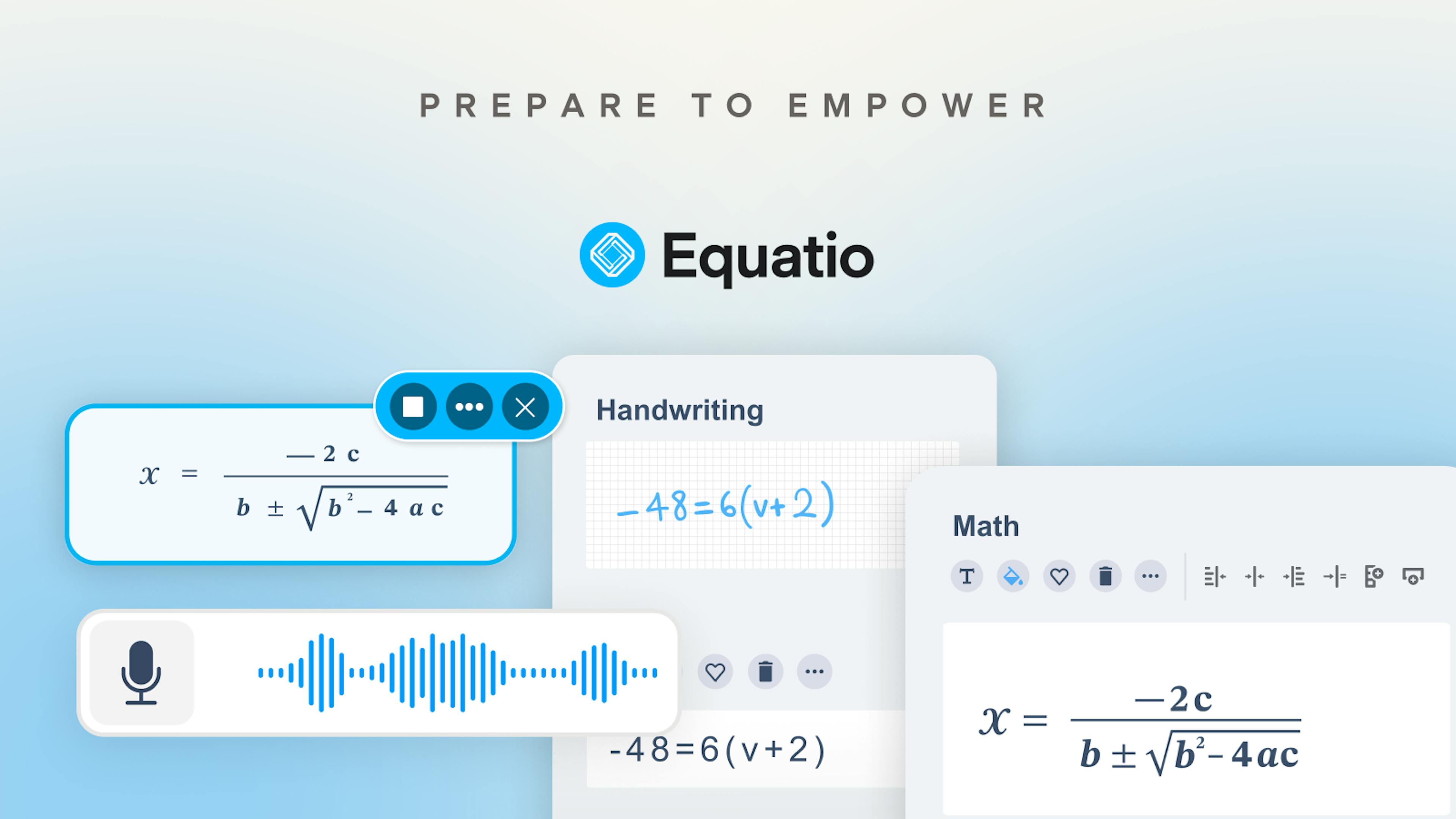 Support confident math learning with Equatio