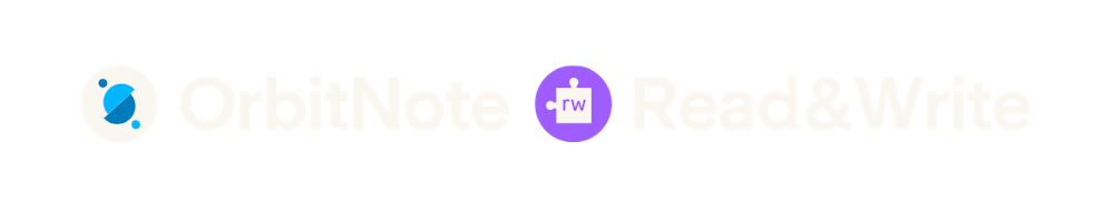 OrbitNote and Read&Write logos