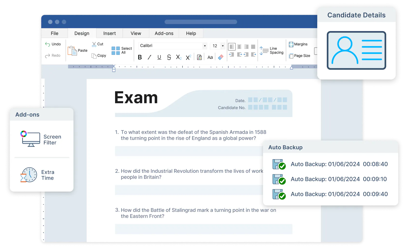 ExamWritePad Product UI