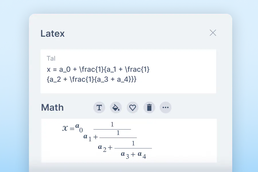 Latex editor in action