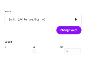 Speed adjuster for the AI voices feature in Read&Write