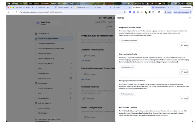 New Polaris user interface