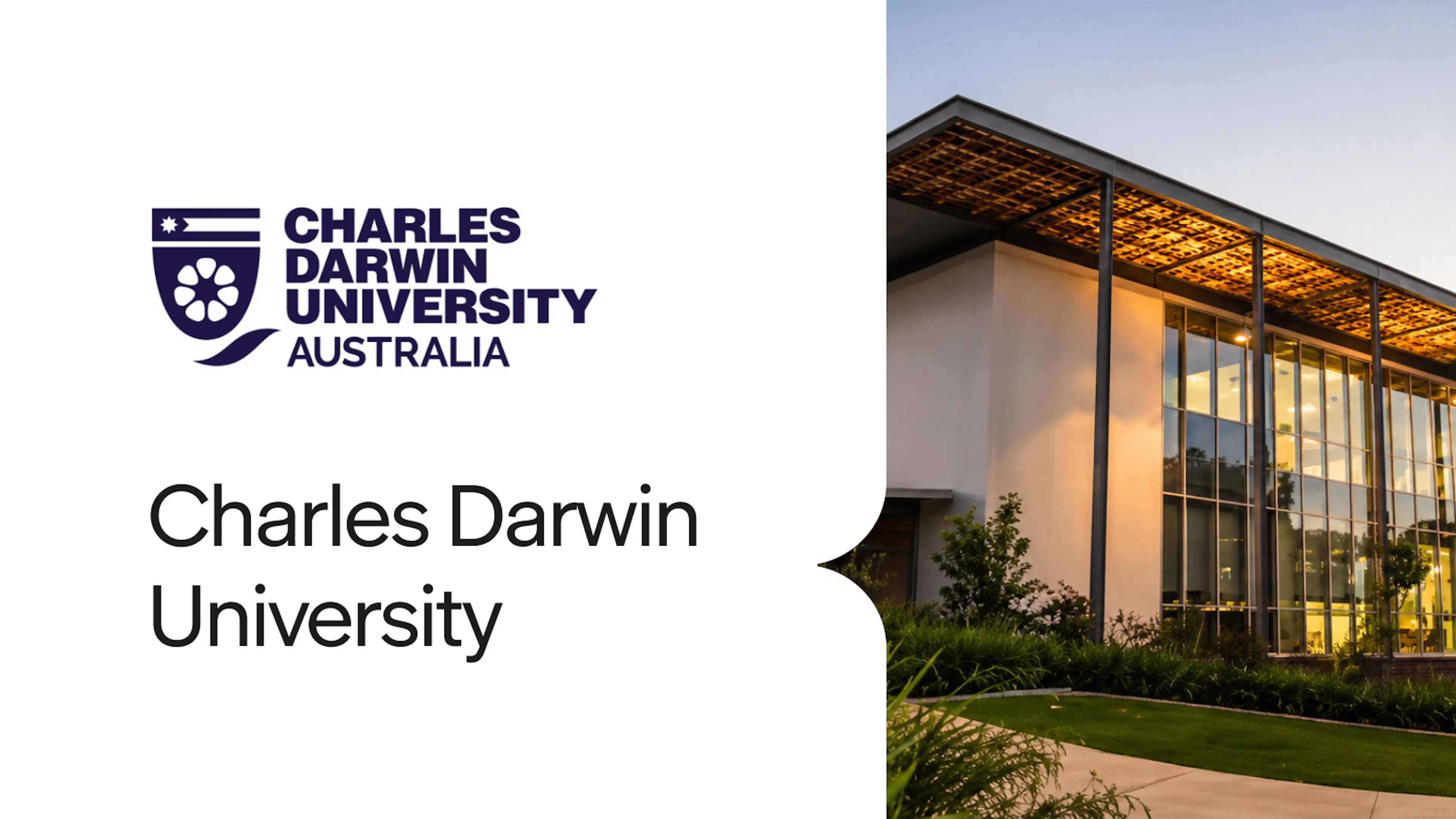 Charles Darwin University logo and campus