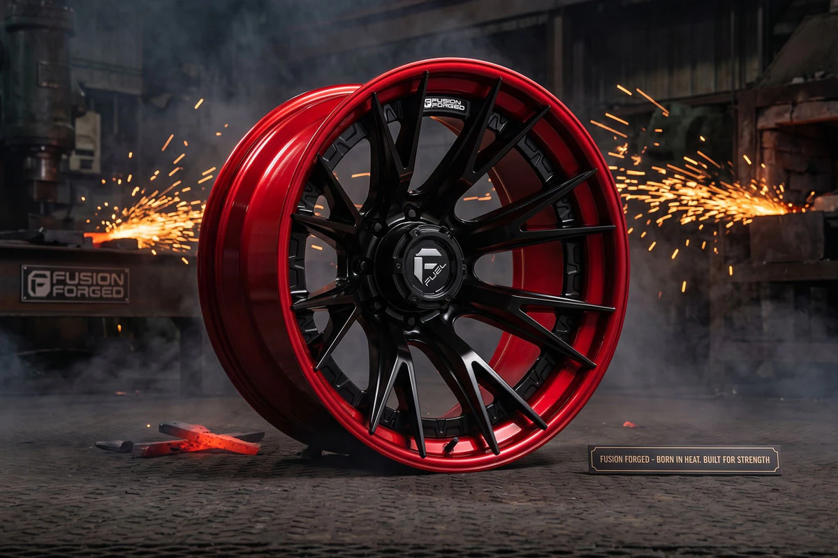 Fuel Off-Road fusion forged red wheel