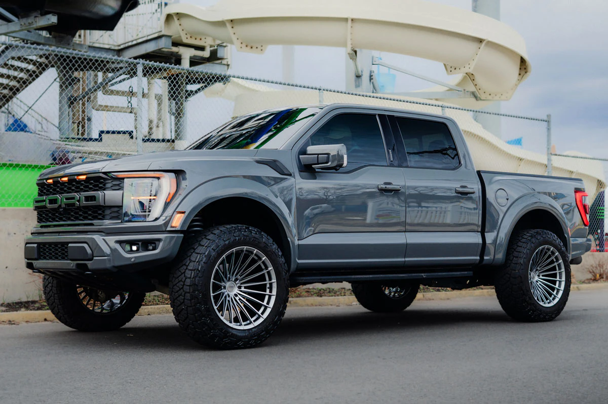 Vossen gunmetal wheels on a truck