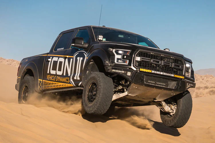 Icon wheels on a Ford F-150 Raptor