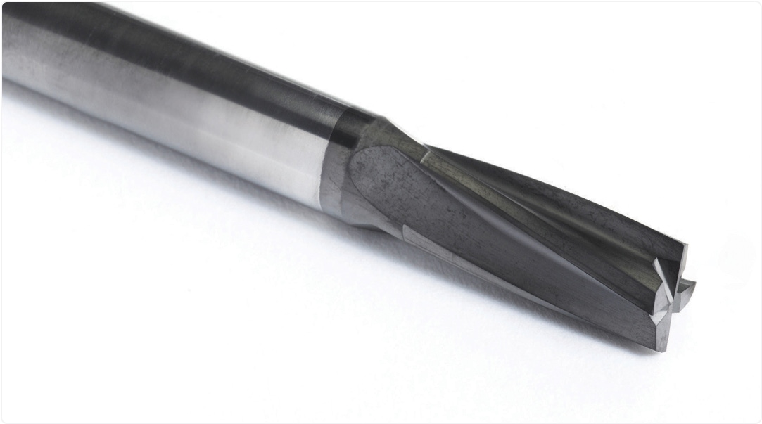 Diamond coated 4 flute milling cutter