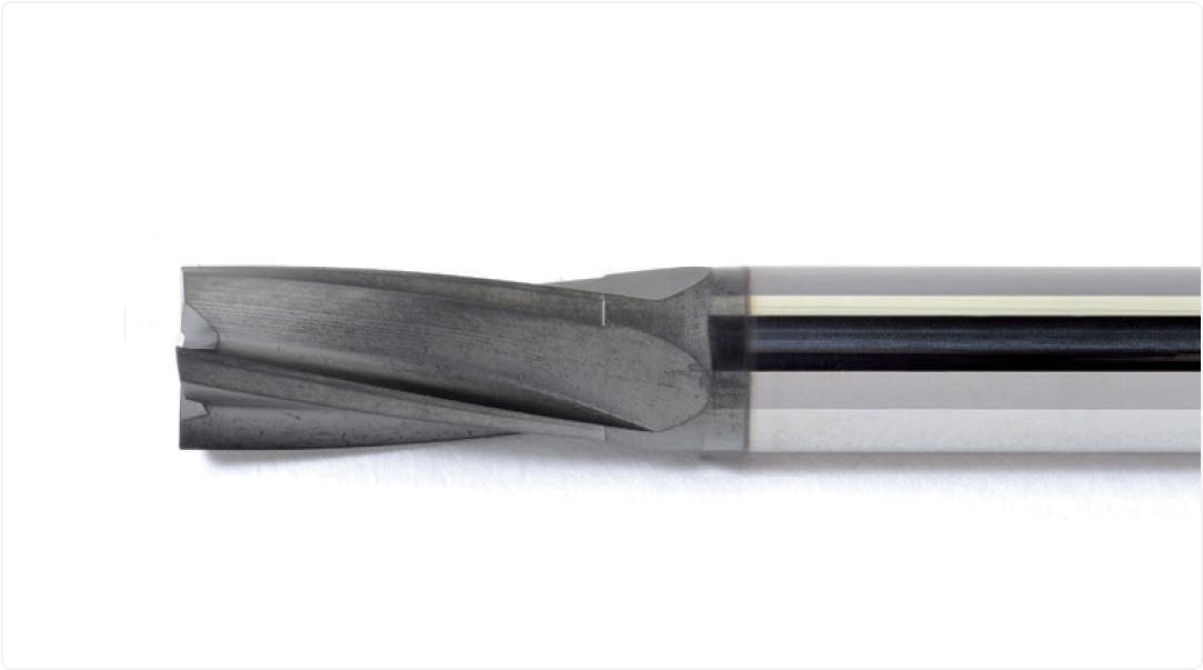 Diamond coated 4 flute milling cutter