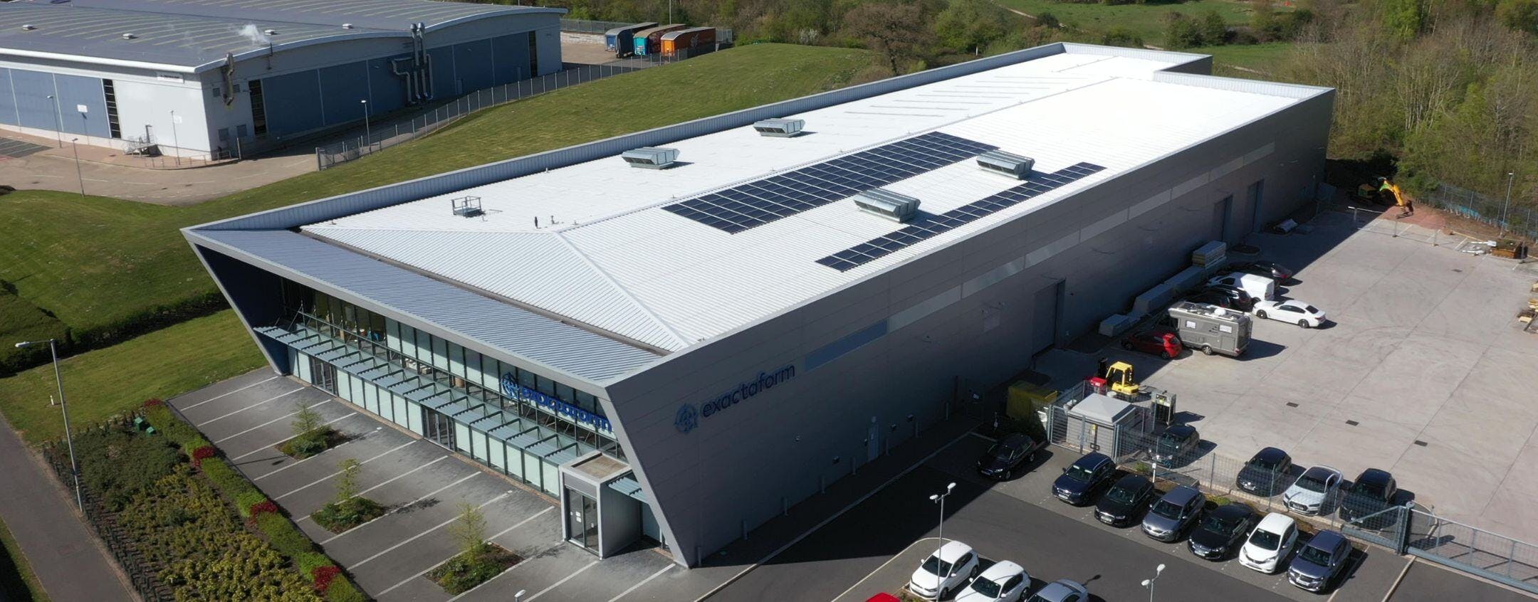 An aerial view of the Exactaform facility in Coventry.