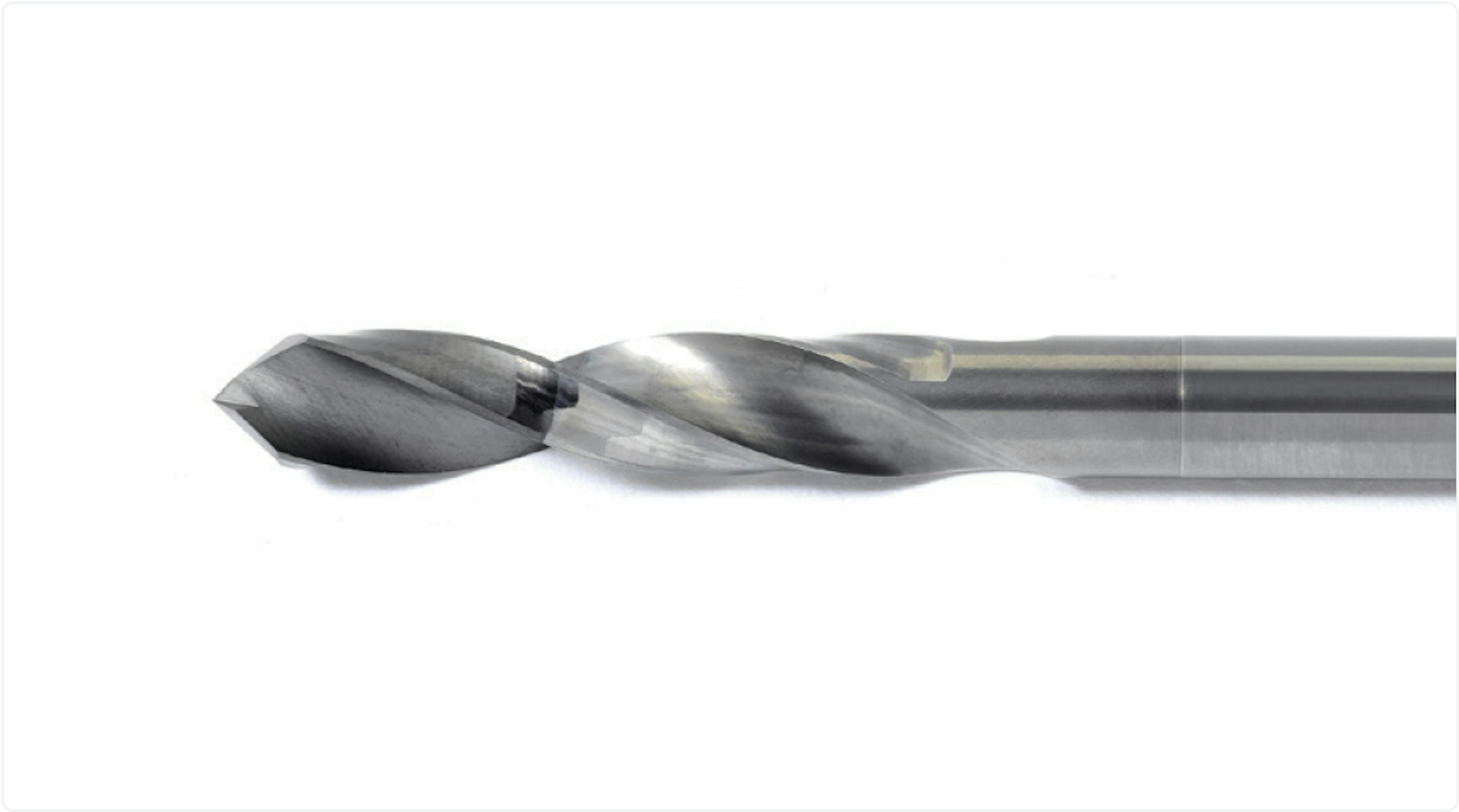 Diamond coated 2 flute drill