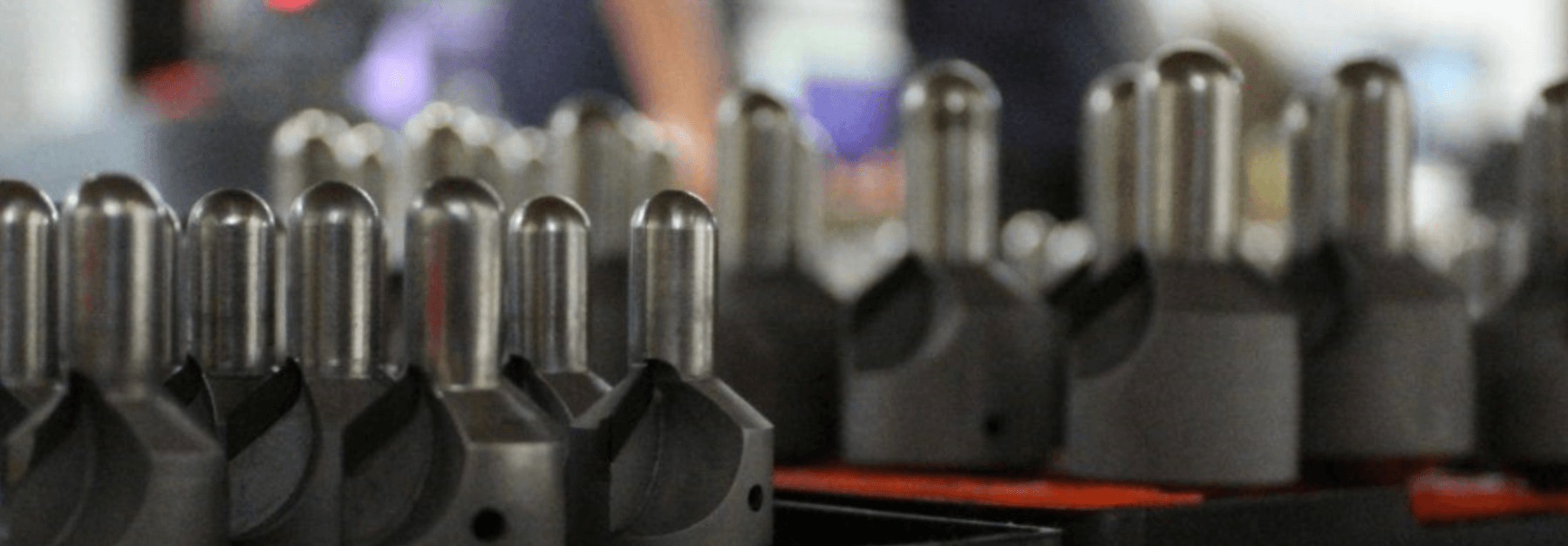 Custom-ground aerospace cutting tools after manufacture at Exactaform