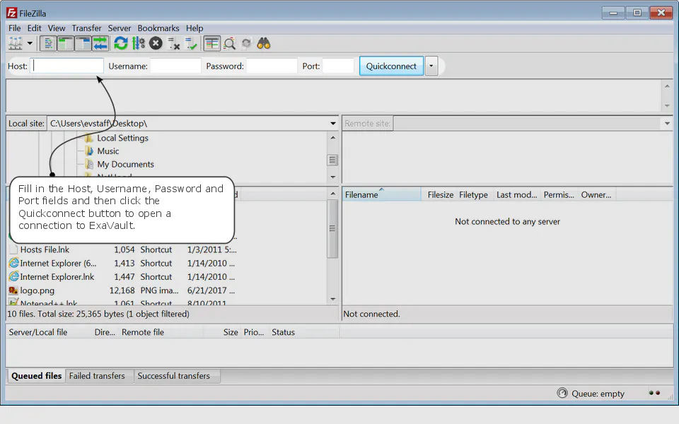 Connecting And Transferring Files With Filezilla Exavault