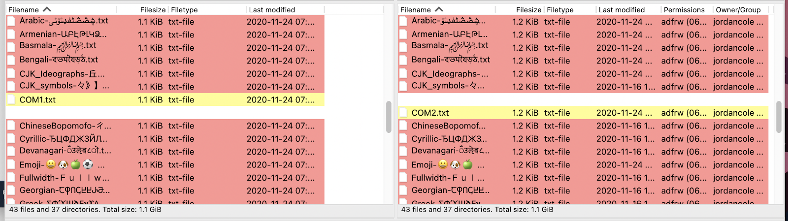 filezilla mac keyboard shortcuts