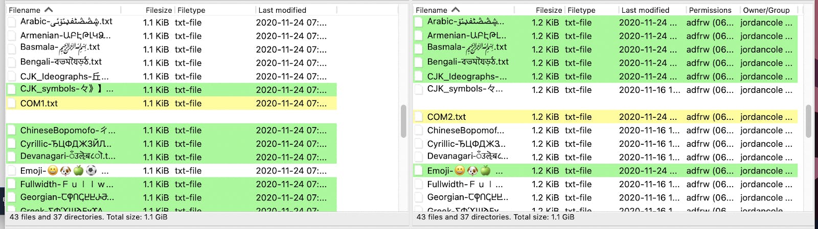 Compare modification time FileZilla advanced feature.