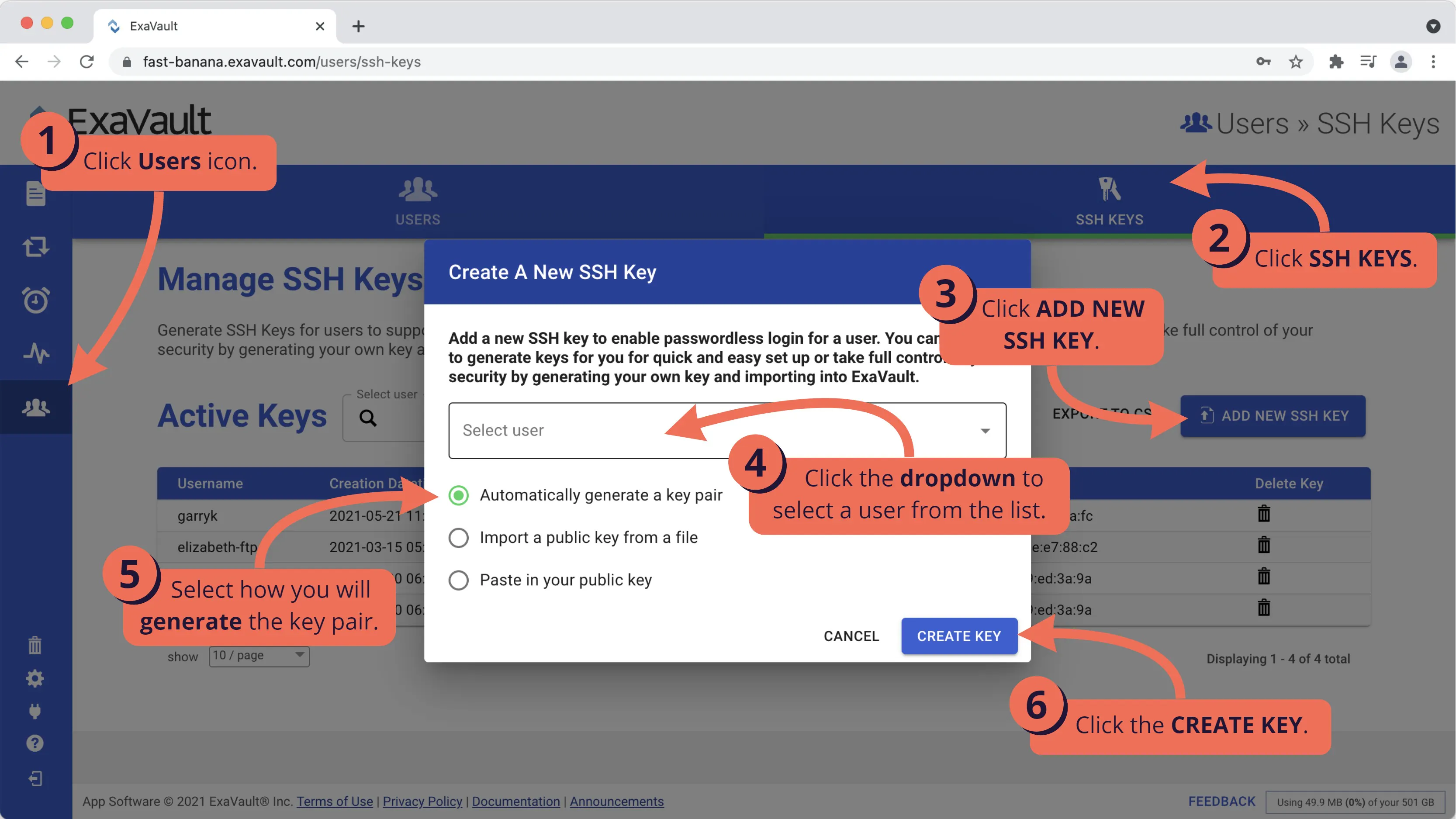 How Do I Set Up SSH Keys | ExaVault