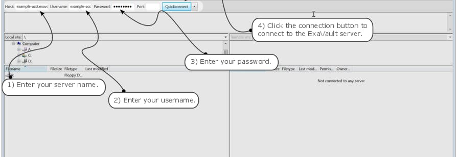 How to connect with FTP software.