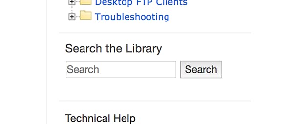Support library search box.