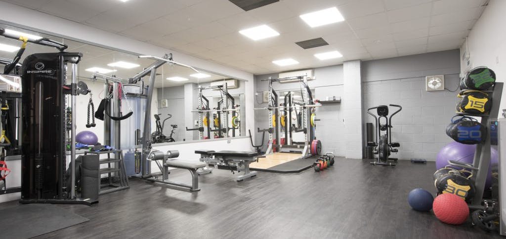 A selection of fitness equipment in Studio 1 - Exclusive Fitness