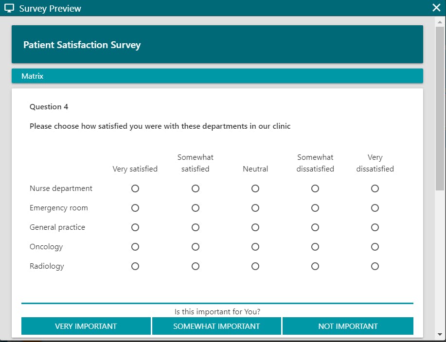 Picture 3: Question Importance Rating