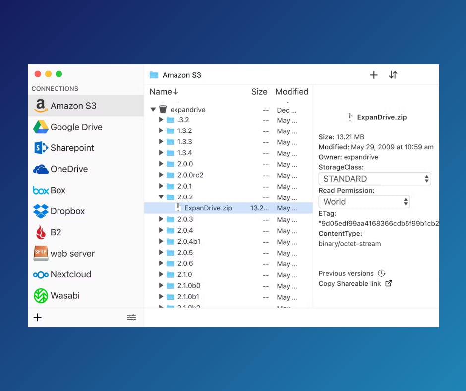 Map or mount Amazon S3 as a drive on Mac, Window or Linux