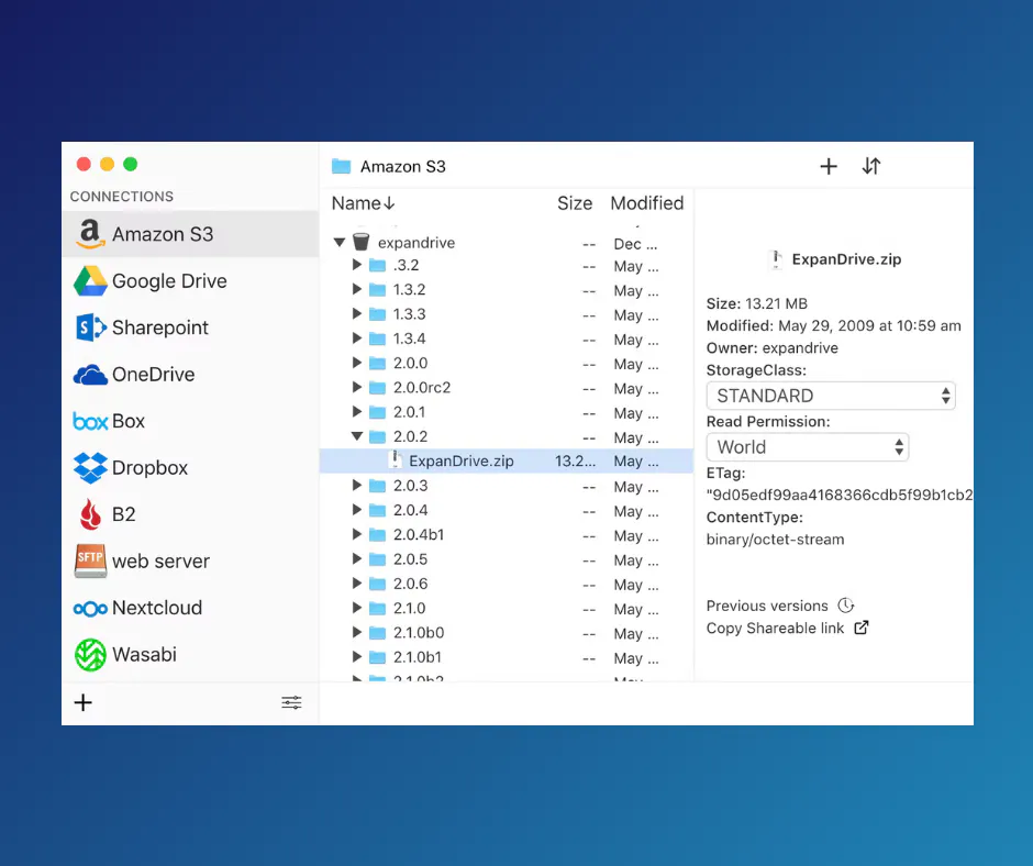 Map or mount Amazon S3 as a drive on Mac, Window or Linux