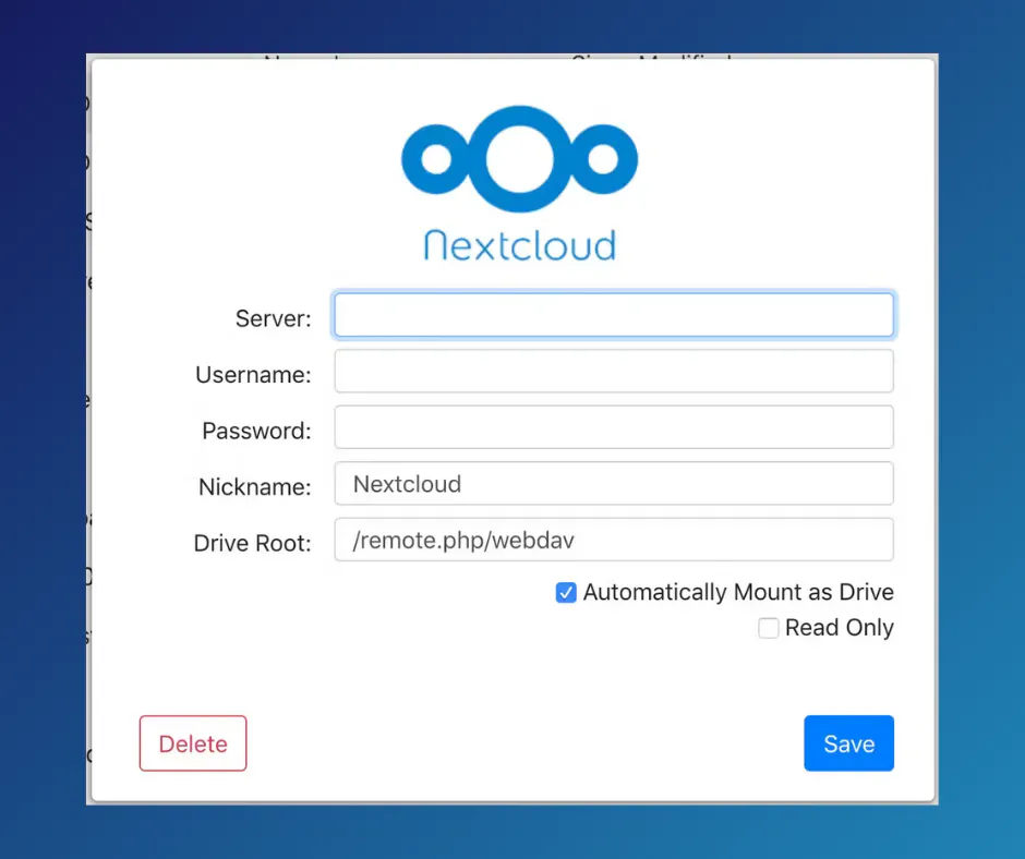 Map or mount Nextcloud as a drive on Mac, Window or Linux