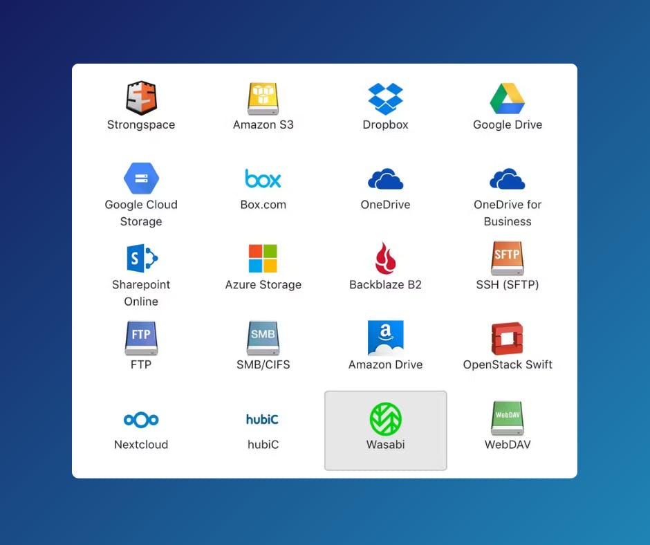 Wasabi for expandrive integration